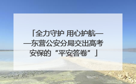 全力守护 用心护航——东营公安分局交出高考安保的“平安答卷”