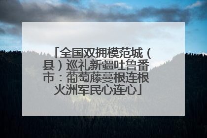 全国双拥模范城（县）巡礼新疆吐鲁番市：葡萄藤蔓根连根 火洲军民心连心