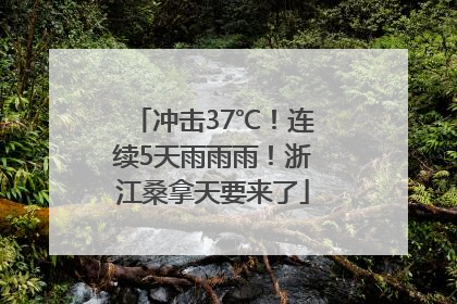 冲击37℃！连续5天雨雨雨！浙江桑拿天要来了