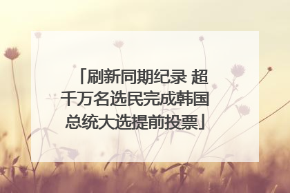 刷新同期纪录 超千万名选民完成韩国总统大选提前投票