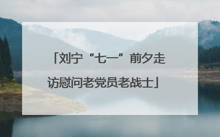 刘宁“七一”前夕走访慰问老党员老战士