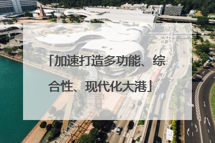 加速打造多功能、综合性、现代化大港