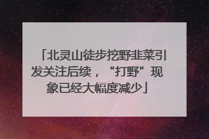 北灵山徒步挖野韭菜引发关注后续，“打野”现象已经大幅度减少