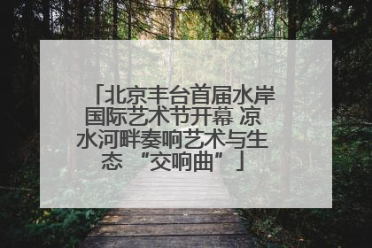 北京丰台首届水岸国际艺术节开幕 凉水河畔奏响艺术与生态 “交响曲”