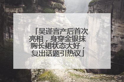吴谨言产后首次亮相，身穿金银抹胸长裙状态大好，复出话题引热议