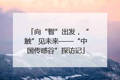 向“智”出发，“触”见未来——“中国传感谷”探访记