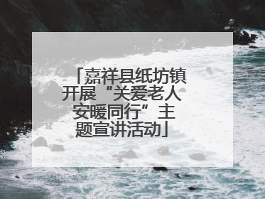 嘉祥县纸坊镇开展“关爱老人 安暖同行”主题宣讲活动