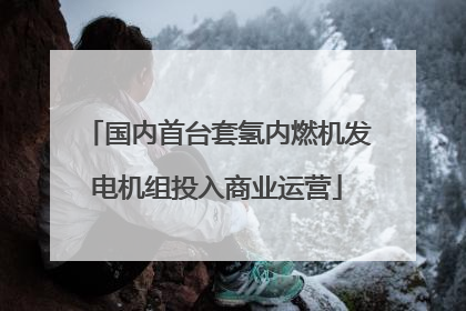 国内首台套氢内燃机发电机组投入商业运营