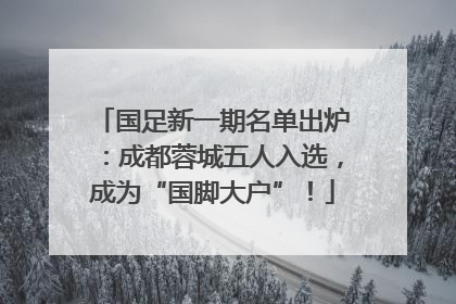 国足新一期名单出炉：成都蓉城五人入选，成为“国脚大户”！