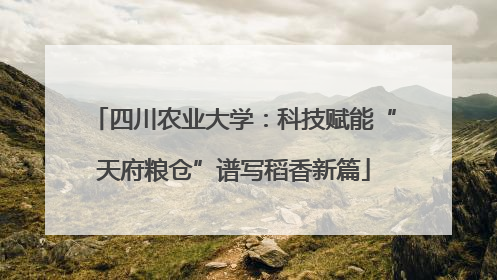 四川农业大学：科技赋能“天府粮仓”谱写稻香新篇