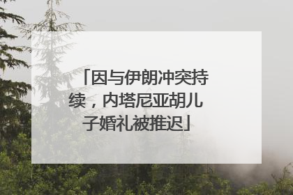 因与伊朗冲突持续，内塔尼亚胡儿子婚礼被推迟