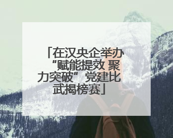 在汉央企举办“赋能提效 聚力突破”党建比武揭榜赛