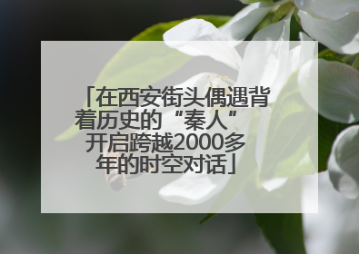 在西安街头偶遇背着历史的“秦人” 开启跨越2000多年的时空对话