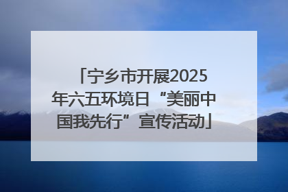 宁乡市开展2025年六五环境日“美丽中国我先行”宣传活动