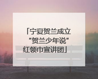 宁夏贺兰成立“贺兰少年说”红领巾宣讲团
