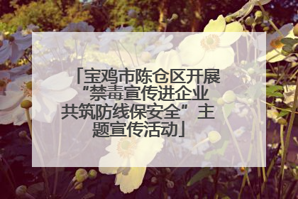 宝鸡市陈仓区开展“禁毒宣传进企业 共筑防线保安全”主题宣传活动