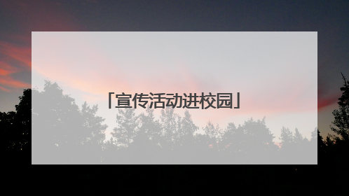 宣传活动进校园