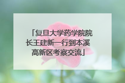 复旦大学药学院院长王建新一行到本溪高新区考察交流