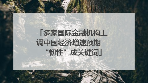 多家国际金融机构上调中国经济增速预期 “韧性”成关键词