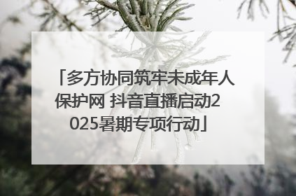 多方协同筑牢未成年人保护网 抖音直播启动2025暑期专项行动