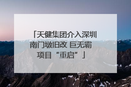 天健集团介入深圳南门墩旧改 巨无霸项目“重启”