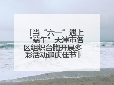 当“六一”遇上“端午”天津市各区组织台胞开展多彩活动迎庆佳节