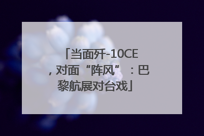 当面歼-10CE，对面“阵风”：巴黎航展对台戏