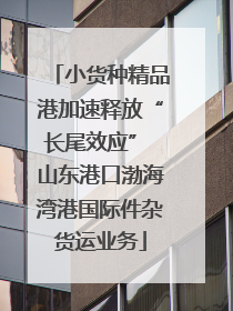 小货种精品港加速释放“长尾效应” 山东港口渤海湾港国际件杂货运业务