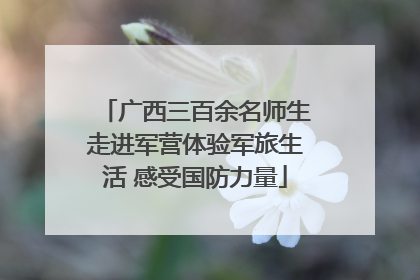 广西三百余名师生走进军营体验军旅生活 感受国防力量
