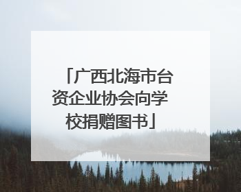 广西北海市台资企业协会向学校捐赠图书