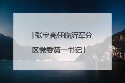 张宝亮任临沂军分区党委第一书记