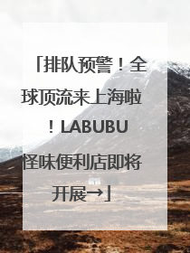 排队预警！全球顶流来上海啦！LABUBU怪味便利店即将开展→
