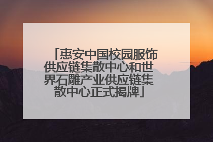 惠安中国校园服饰供应链集散中心和世界石雕产业供应链集散中心正式揭牌