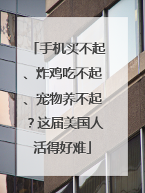 手机买不起、炸鸡吃不起、宠物养不起？这届美国人活得好难