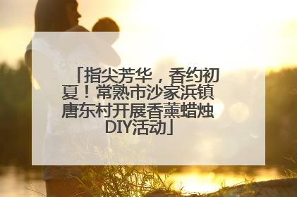 指尖芳华，香约初夏！常熟市沙家浜镇唐东村开展香薰蜡烛DIY活动