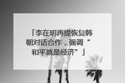 李在明再提恢复韩朝对话合作，强调“和平就是经济”