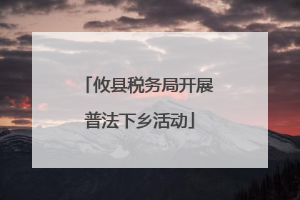 攸县税务局开展普法下乡活动