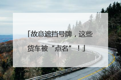 故意遮挡号牌，这些货车被“点名”！