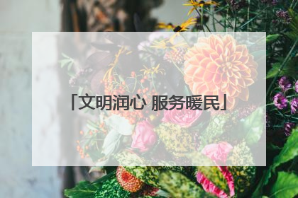 文明润心 服务暖民