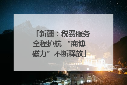 新疆：税费服务全程护航 “商博磁力”不断释放