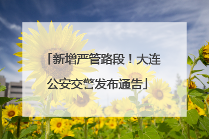 新增严管路段！大连公安交警发布通告