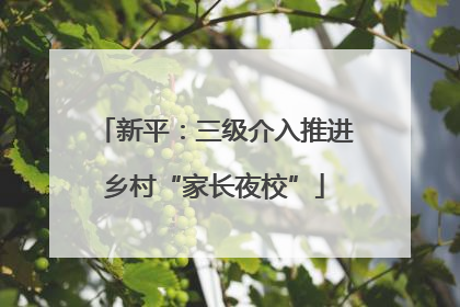 新平：三级介入推进乡村“家长夜校”