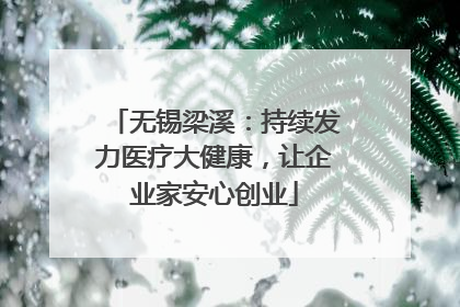 无锡梁溪：持续发力医疗大健康，让企业家安心创业