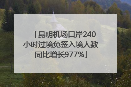 昆明机场口岸240小时过境免签入境人数同比增长977%