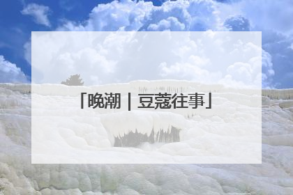晚潮｜豆蔻往事