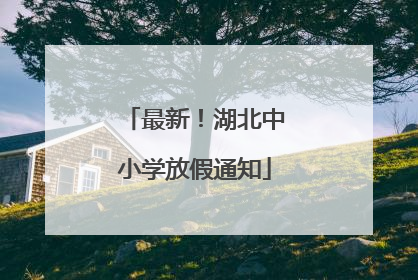 最新！湖北中小学放假通知