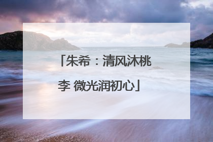 朱希：清风沐桃李 微光润初心