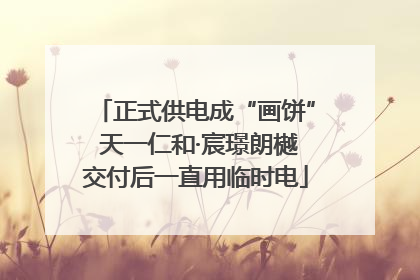正式供电成“画饼” 天一仁和·宸璟朗樾交付后一直用临时电