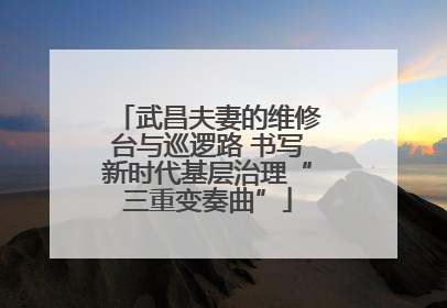 武昌夫妻的维修台与巡逻路 书写新时代基层治理“三重变奏曲”