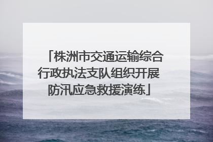 株洲市交通运输综合行政执法支队组织开展防汛应急救援演练
